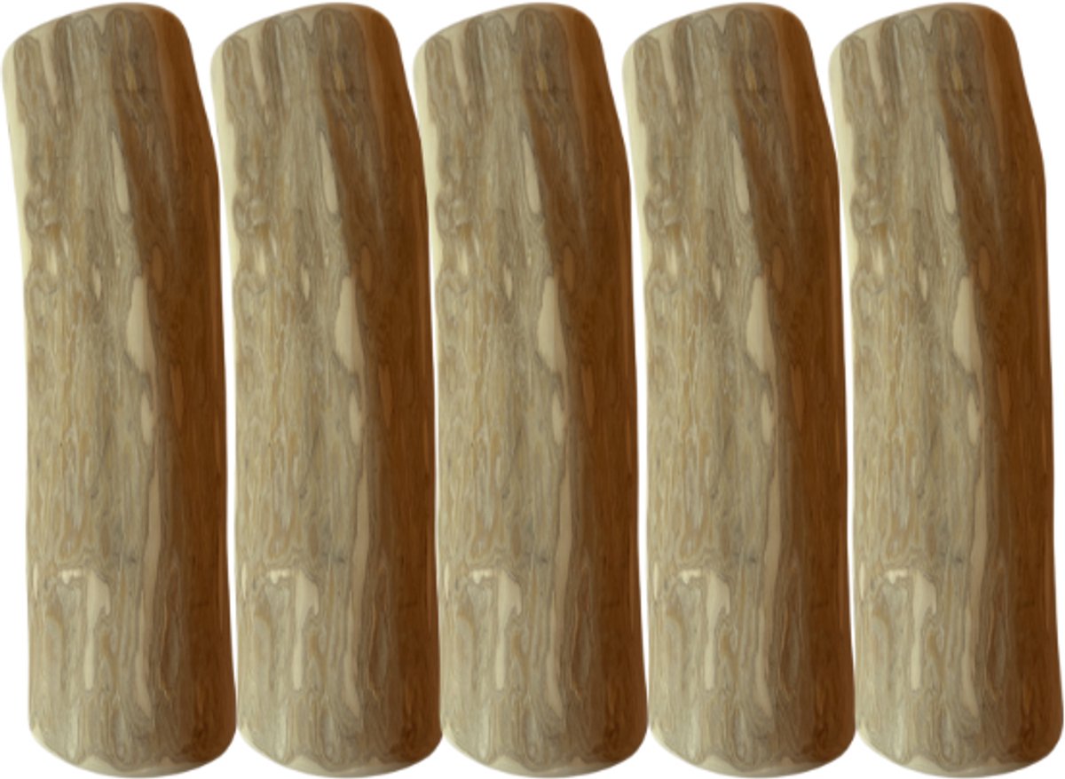 Boris & Lotje Kauwstaaf hond 100% natuurlijk koffiehout kauwbotten hond - XXL 23-25 cm 5 stuks