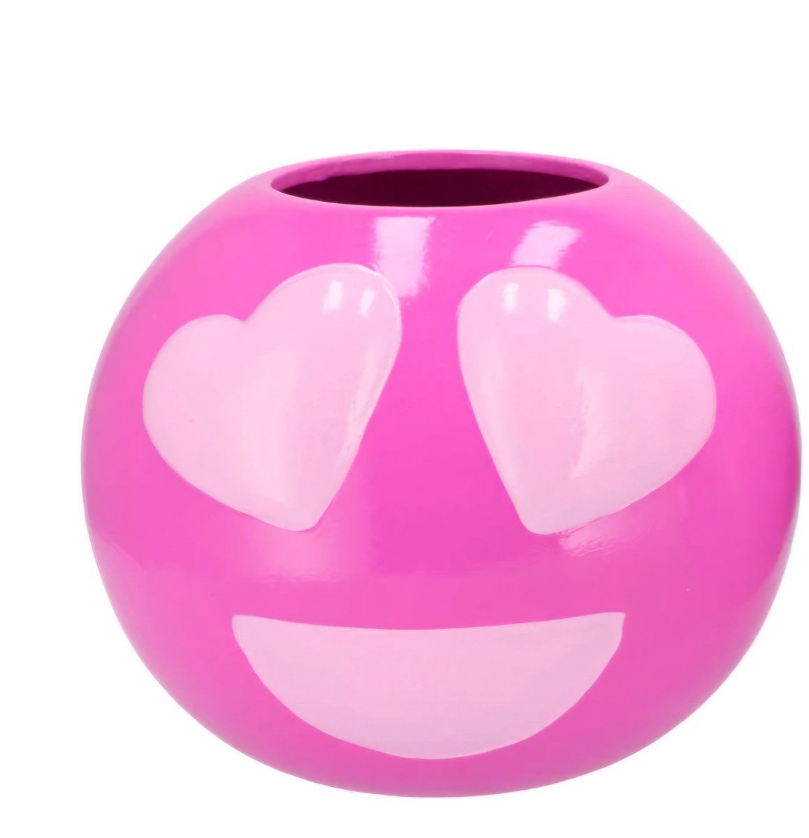 Daan-Kromhout Smiley lovely pink vaas 15x15x12cm Roze