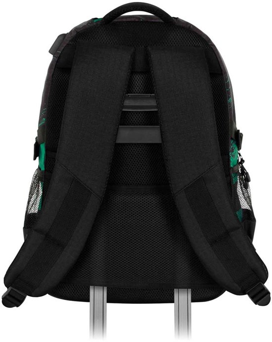 Karactermania - Demon Slayer Sutoriku - Sac à dos de course PLUS - Echecs - Sac à dos de course - Chess - Zwart et vert