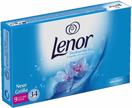Lenor Droogtrommeldoekjes Aprilfris - 34 stuks