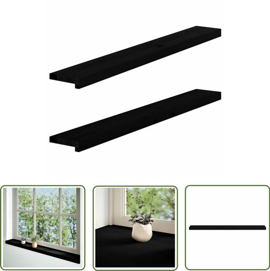 vidaXL Vensterbanken 2 st onbehandeld 160x20x2 cm massief eikenhout, raamplaat, houten traptrede, interne vensterbank, eiken vensterbank vidaXL Vensterbanken 2 st onbehandeld 160x20x2 cm massief eikenhout, raamplaat, houten traptrede, interne vensterbank, eiken vensterbank