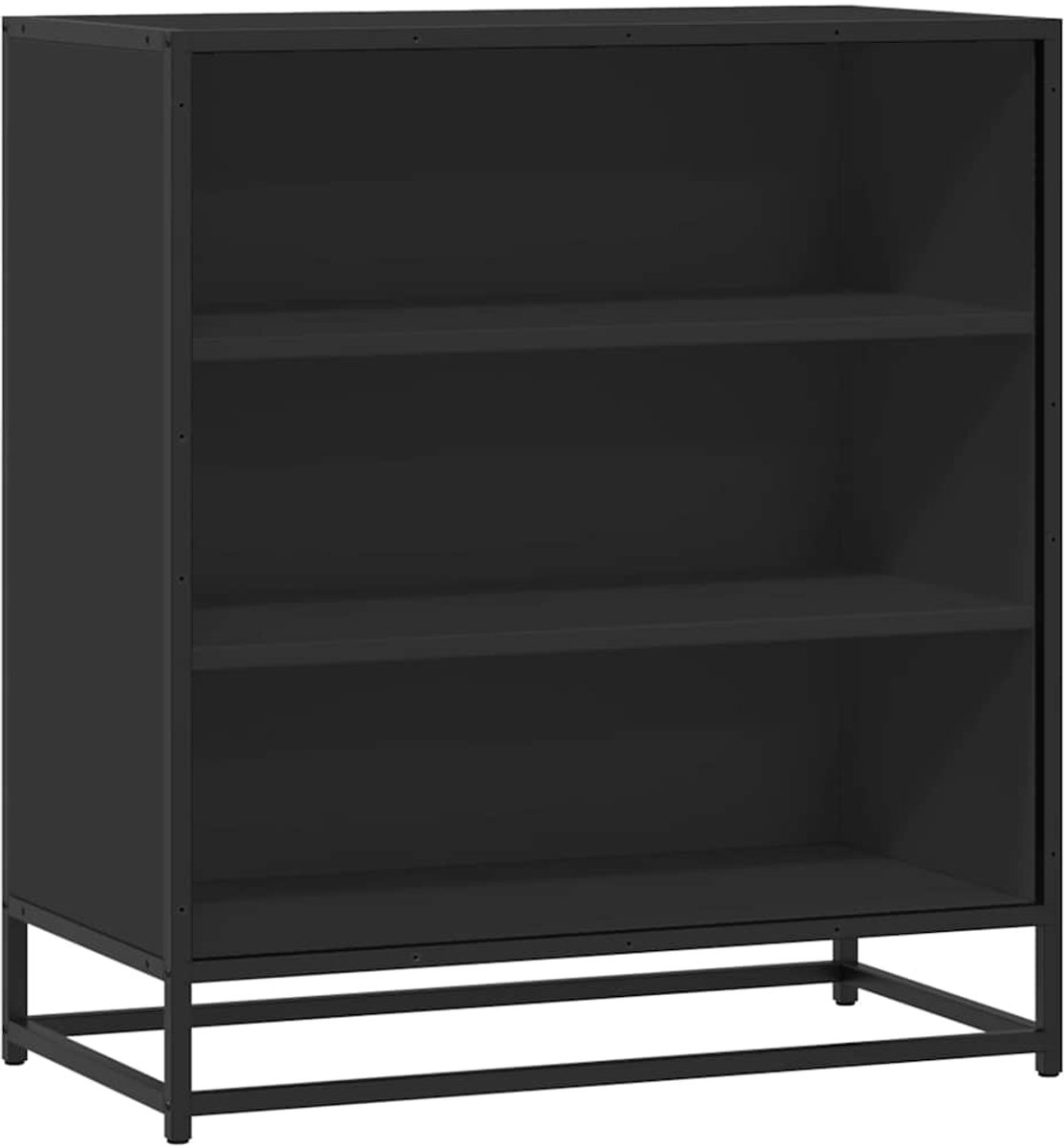 vidaXL Commode - Dressoir - Dressoir 68x35x76 cm bewerkt hout en metaal zwart - Opbergkast - Houten Dressoir - Industrieel Design