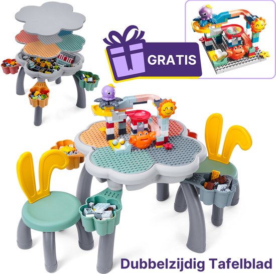 【Alles-in-1 Profi Promo】Bouwtafel set als cadeau voor een kind van 1 jaar