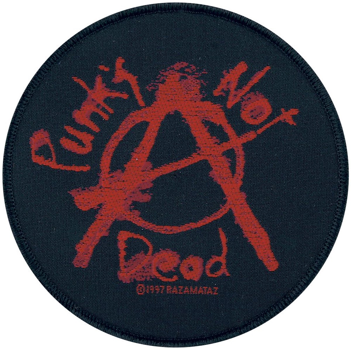 Punk's Not Dead Patch zwart-rood Polyester -