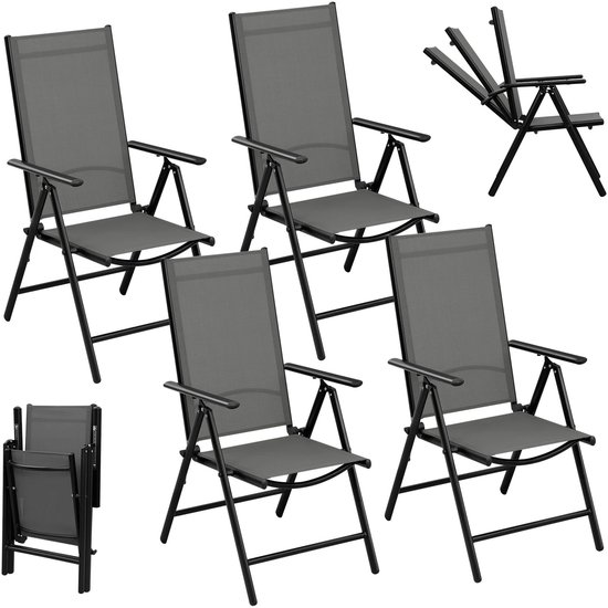 SoBuy Set van 2 Opvouwbare Ligstoelen, Verstelbare Lounge Stoelen met