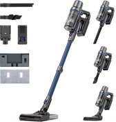 Olvy Steelstofzuiger Draadloos - Met Dweilfunctie - 5 Zuigniveaus - Vacuum Cleaner - Draadloze Snoerloze Stofzuiger - Zonder Zak - Op Accu - 350W - 35Kpa - Kruimeldief