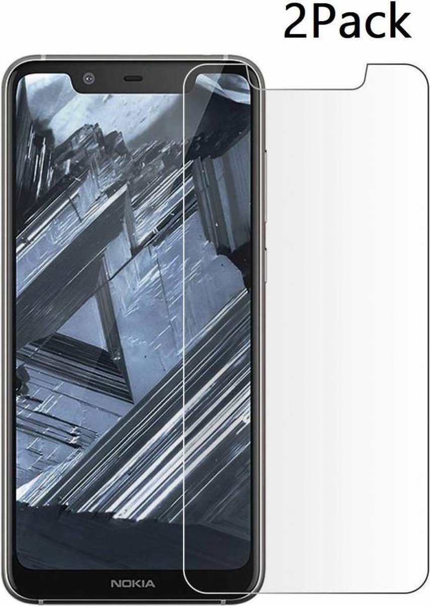 Ntech 2Pack Screenprotector geschikt voor Nokia 5.1 Plus Screenprotector Tempered Glass