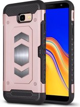 Ntech Samsung Galaxy J4 Plus (2018) Luxe Armor Case - Rose Goud