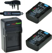 ChiliPower 2 x NP-FH50 accu's voor Sony - Charger Kit + car-charger - UK version