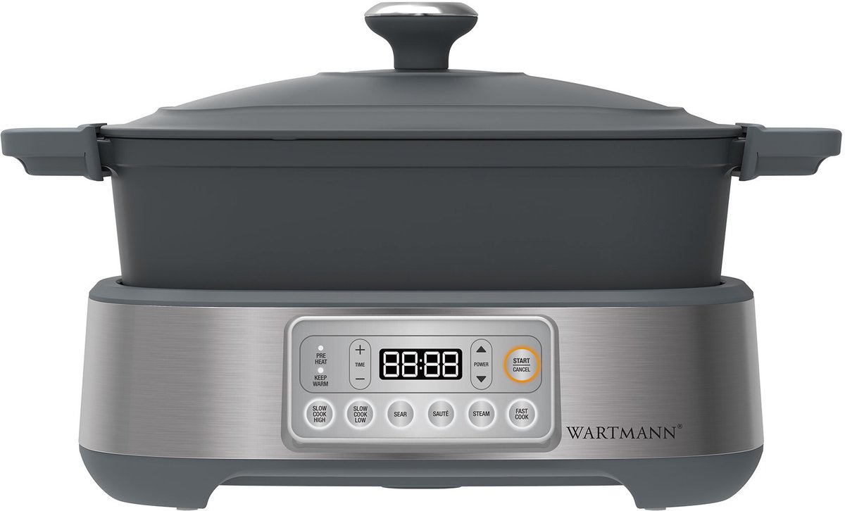 Wartmann Multicooker WM-2401 MC, Gietijzer, 5.5 liter, Zwart
