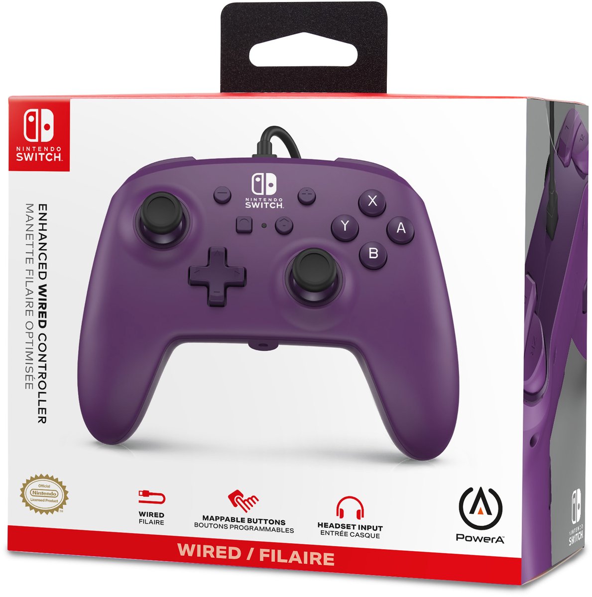 PowerA Bedrade Controller - Nintendo Switch - Galaxy Paars - 3m USB-kabel – foto 4