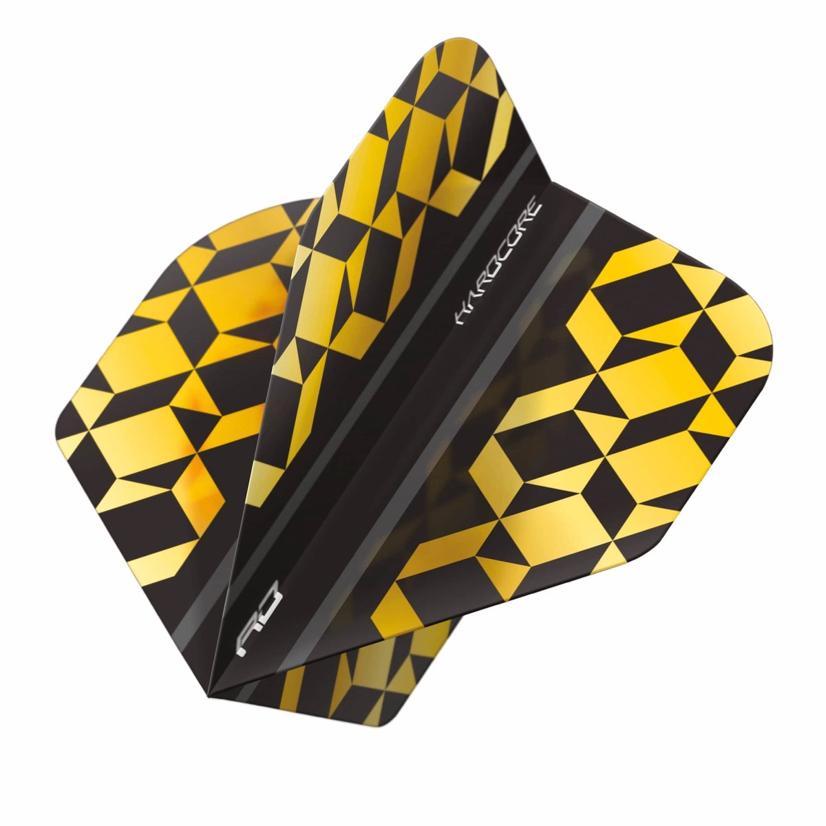 Red Dragon Hardcore Premium Gold & Black Geometric - Dart Flights