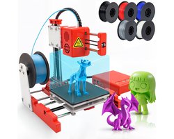 3D-Printer voor Beginners & Kinderen X1 met 50 Meter PLA Filament - Combideal met 5 Kleuren PLA Filament - DIY Bouwpakket - Starterspakket - Educatief en Interactief Speelgoed - 6, 7, 8, 9, 10, 11, 12, 13, 14, 15, 16+ Jaar - 3D&Print
