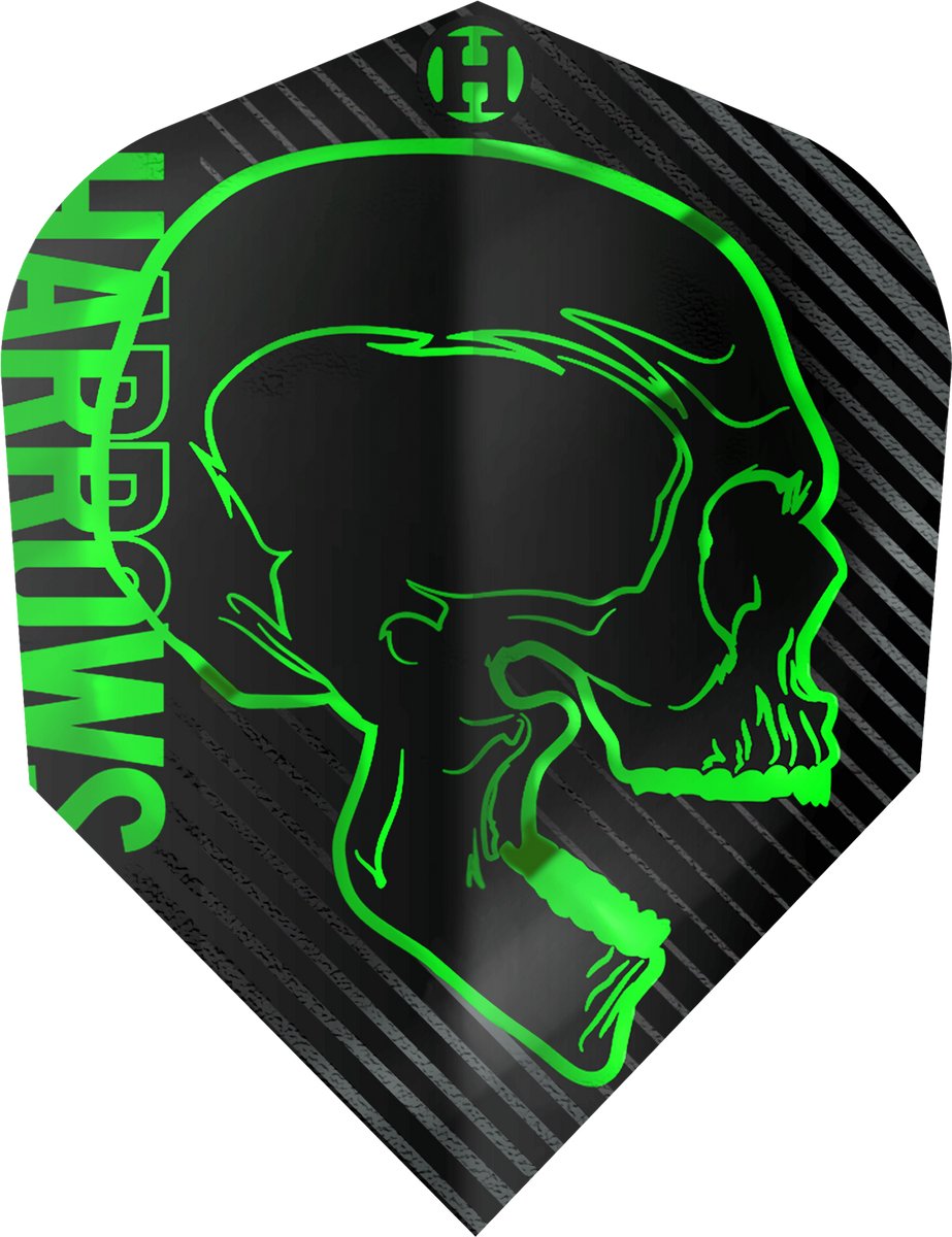 Harrows Rage Green NO6 - Dart Flights