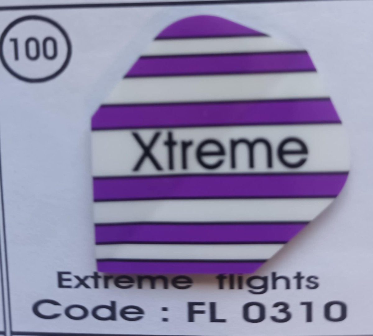 Dart Flights - 10 sets (30 stuks) - 100 micro - Extreme - gestreept Paars