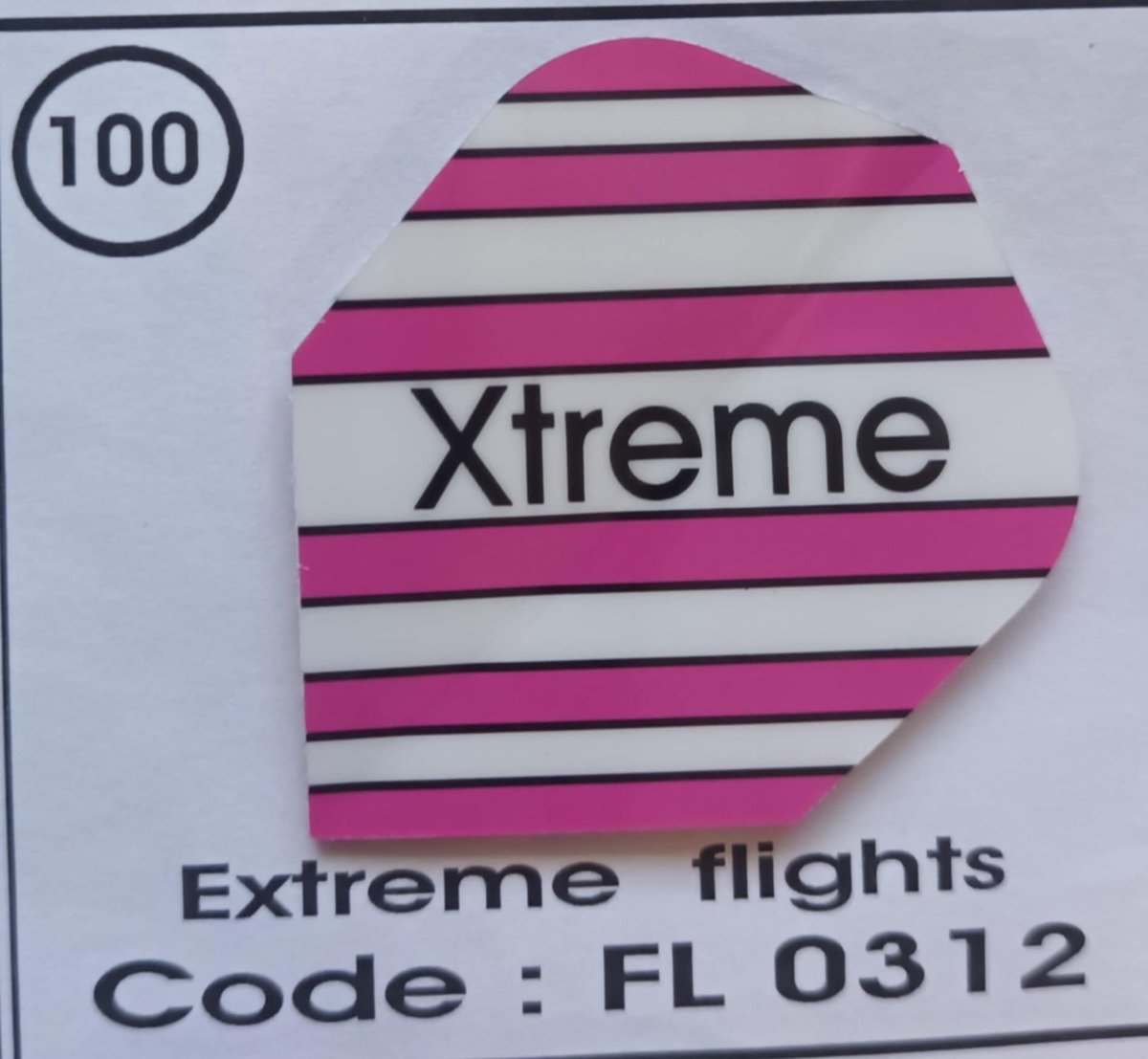 Dart Flights - 10 sets (30 stuks) - 100 micro - Extreme - Gestreept roze