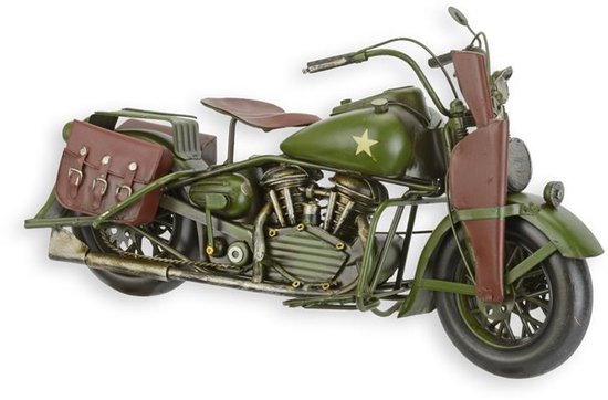 Tin Metalen Model Van Militaire Motorfiets Vintage Leger Motor Model tin-metalen-model-van-militaire-motorfiets-vintage-leger-motor-model