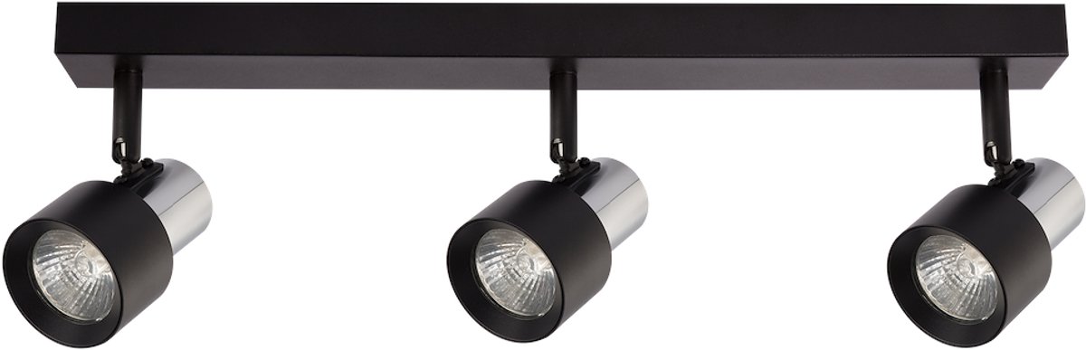 Milagro Cino - Plafondkap - Zwart en Chroom - GU10 - Aluminium