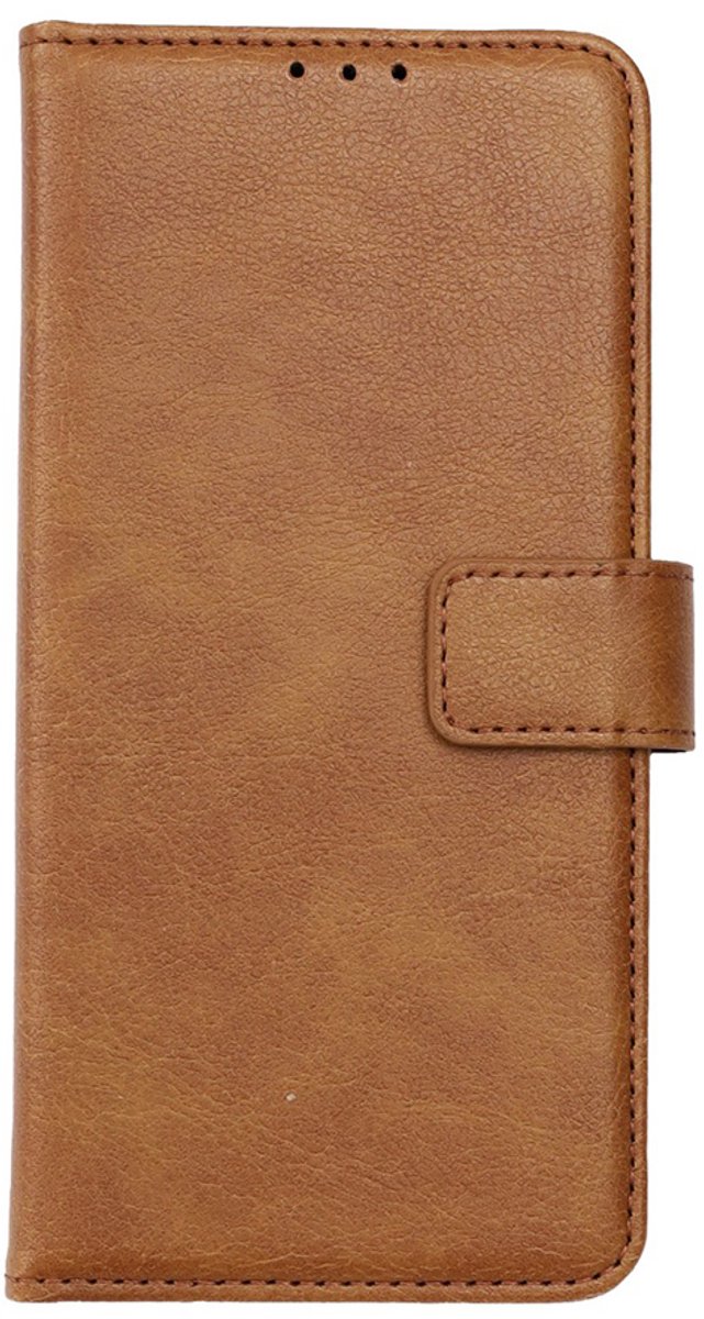 CaseBoutique Bookcase hoesje geschikt voor Motorola Moto G05 - Effen Cognac - Kunstleer