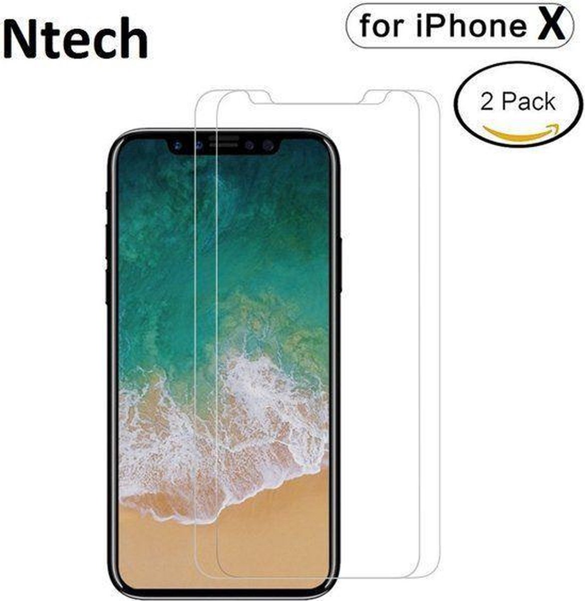 2 pack Screenprotector / Anti-Scratch Tempered Glass (0.3mm) Geschikt Voor iPhone X / Xs