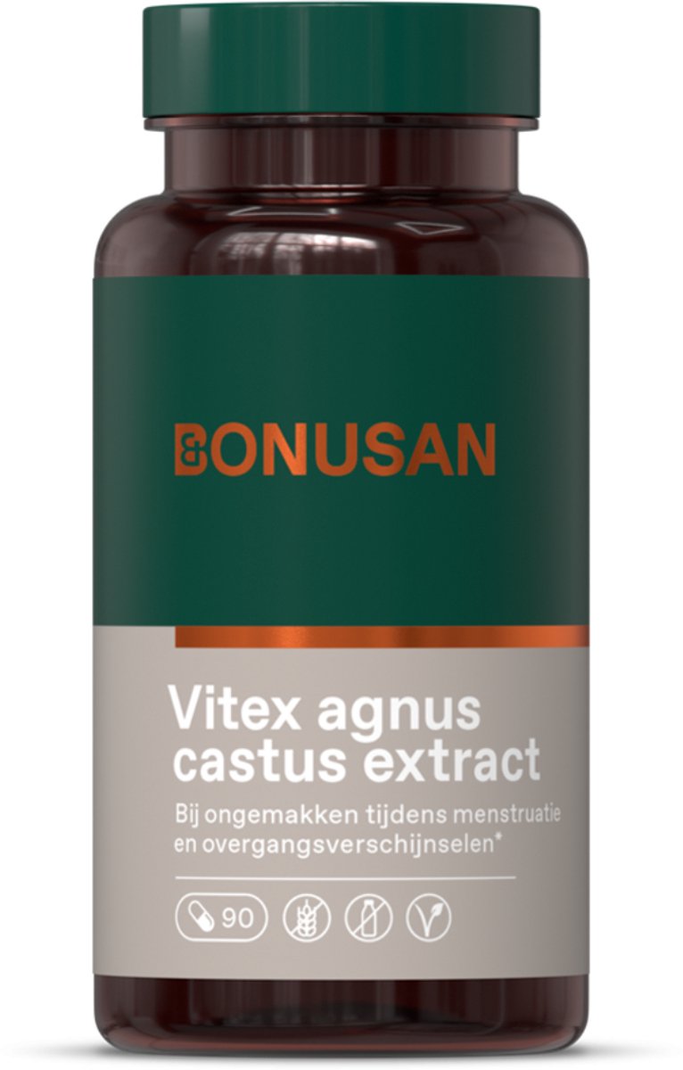 Goedkoopste BONUSAN Vitex agnus castus extract – 90 Capsules – 225 mg Monnikspeper per Capsule – Ondersteunt normale Menstruatie en Overgang