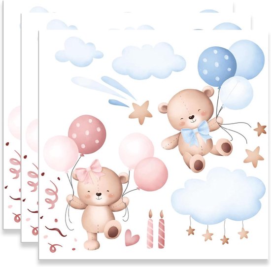 Babyshower 60-delige set We Can Bearly Wait met bordjes en bekertjes - babyshower