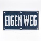 Bord pvc eigen weg 175x105mm (Prijs per 2 stuks)