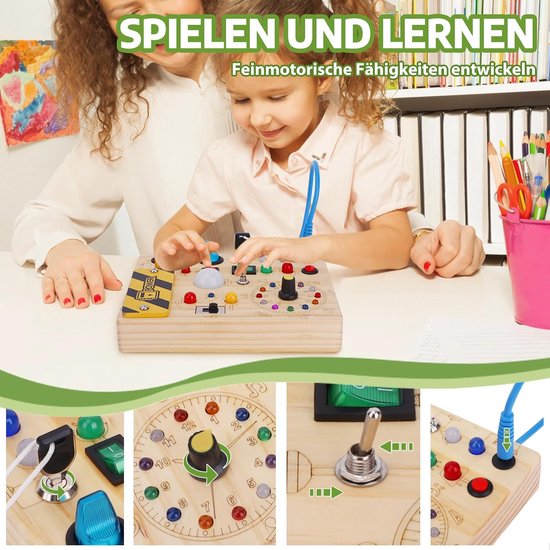Druk Bord Montessori 1 2 3 Jaar Oude Kinderen, Busy Board Baby