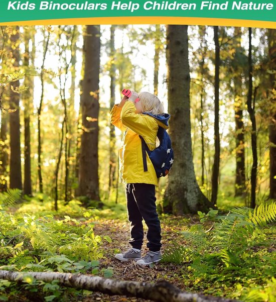 KZQ Telescoop - Verrekijker - HD high power telescoop - Speelgoedtelescoop cadeau voor kinderen - Jongens meisjes - Voor vogels kijken, educatieve inspiratie, kamperen, wetenschap, detective - Roze