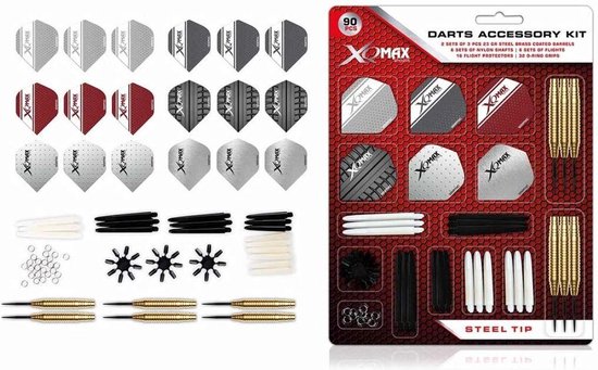 Afbeelding van het spel XQMax - 2 sets dartpijlen plus 84 pcs Darts Accessory kit - dartset - dartpijlen - cadeauset