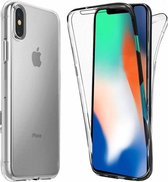 iPhone X / Xs Dual TPU Case hoesje 360° Cover 2 in 1 Case ( Voor en Achter) Transparant