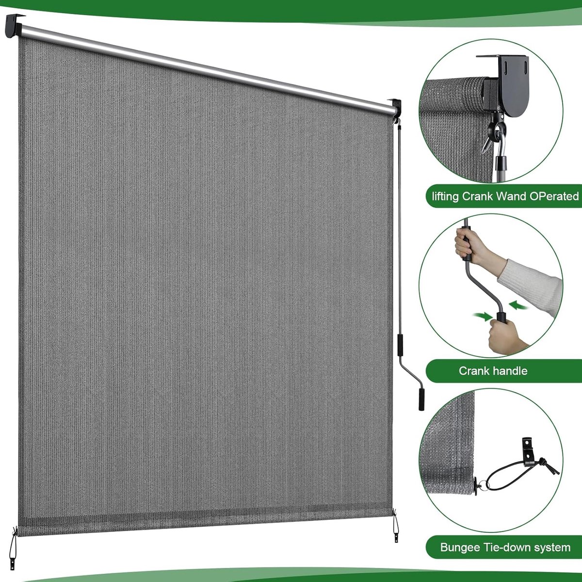 LIFERUN Verticale zonwering, 180 x 240 cm LIFERUN Verticale zonwering, 180 x 240 cm