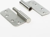 Dulimex Kogelstiftpaumelle H369-89890323 RVS ronde hoeken rechts 89 x 89 x 3mm 6930.233.8989