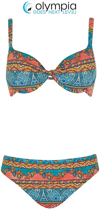Bikini Olympia – préformé avec armatures – imprimé bohème – multicolore – Taille 38 B