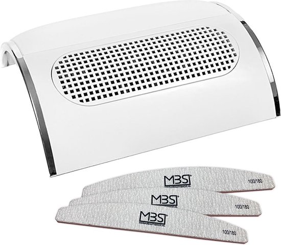 Mega Beauty Shop™ - Stofafzuiger voor manicure - 3 motoren - Wit