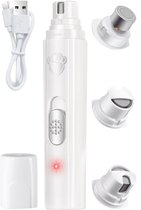 Nuvance - Limes à ongles Électrique - pour Chiens, Chats et Animaux - Rechargeable par USB - Tête de Lime Diamant - Sans Fil - Wit