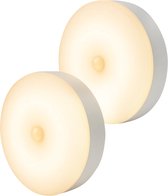 Nuvance Draadloze Ledlamp - 2 Stuks - 4 Standen - Magnetisch - Dag & Nacht Sensor - Usb Oplaadbaar - Kastverlichting – Wandlamp