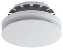 Luchtdicht ventilatieventiel Zehnder Comfovalve in wit met witte en grijze lamellen.