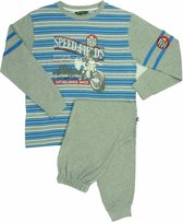 Blue Docks Grijs Melange Jongens Pyjama BDPYJ1301A Maten: 152