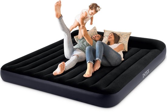 Intex Pillow Rest luchtbed kingsize - Tweepersoons - 203 x 183 x 25 cm - Inclusief handpomp + reparatiekit van Intex — afbeelding 2
