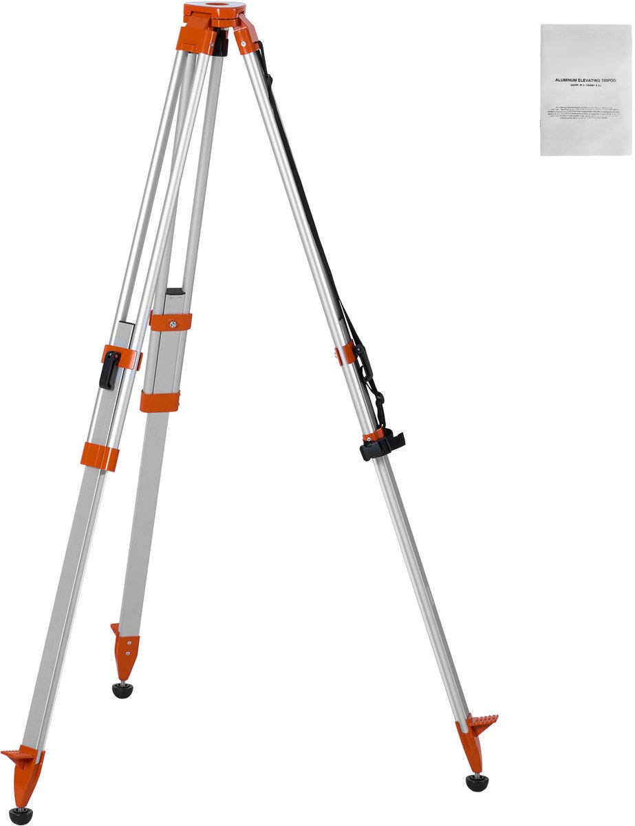 Statiefstandaard voor Laser Waterpas, 5/8"-11 Schroefdraadbevestiging, Verstelbaar van 16,53 tot 65,55 Inch, Meetstatief met Inklapbare Poten, Antislip Voeten voor de Bouwsector