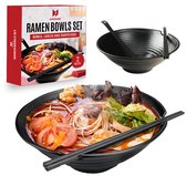 Dayshake Noodle Kom Set - 2 sets - Noodles Ramen Servies - Noodle Bowl - Japanse Ramen Bowl