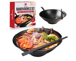 Dayshake Noodle Kom Set - 2 sets - Noodles Ramen Servies - Noodle Bowl - Japanse Ramen Bowl