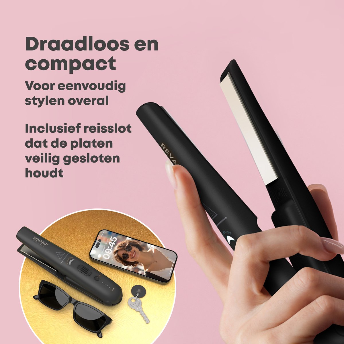 Revamp Draadloze Mini Stijltang - Draadloos en Compact - afbeelding 2