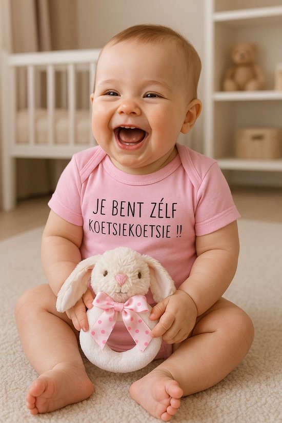 Kraamcadeau meisje- roze koetsiekoetsie - baby sneakers en romper - Rechtstreeks versturen ook mogelijk -babyshower van Koetsiekoetsie — afbeelding 2