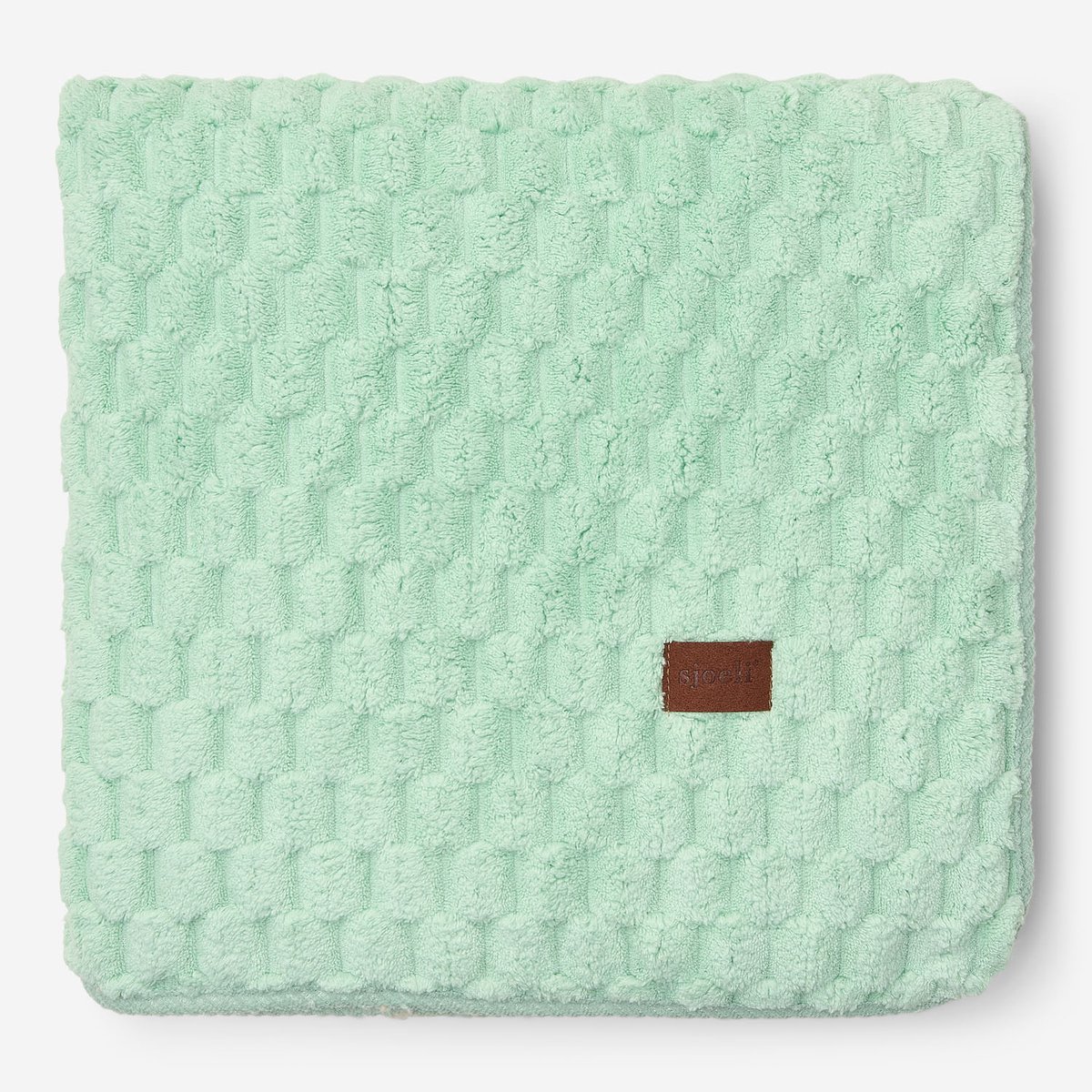 Sjoeli - Baby Deken Ledikant - Coral Fleece - 110x140 - Minty Green