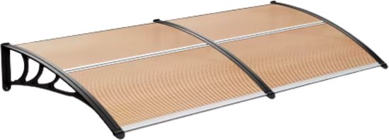 IDMarket - Luifel voor deur, luifel voor ontvangst, 80 x 120 cm, led, zonne- energie, polycarbonaat