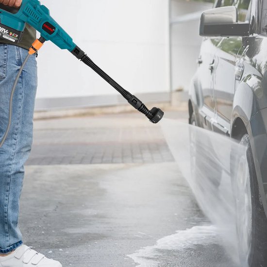 Betaalbare Goederen® Hogedrukreiniger - 2x accu - 350bar - Geel - Wash - Auto - Straat - Caravan - 350 bar - hogedrukreiniger accu - Hoge Druk Reiniger - hogedrukreinigers van Merkloos	 — afbeelding 2