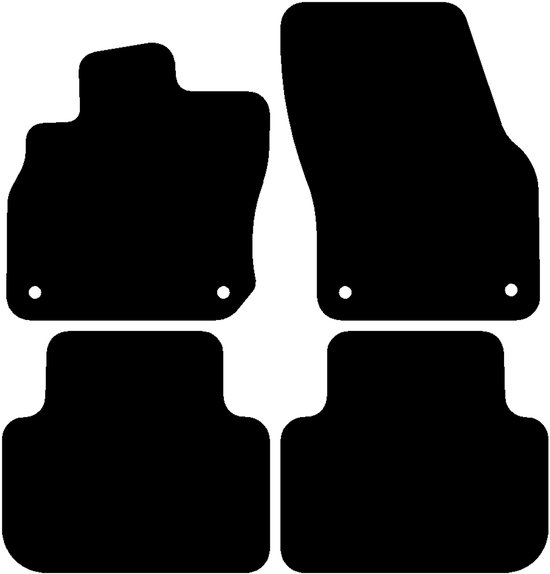 Tapis de voiture en caoutchouc adaptés à Cupra Terramar - Année de construction : 2024-aujourd'hui - Ajustement d'origine - 4 pièces