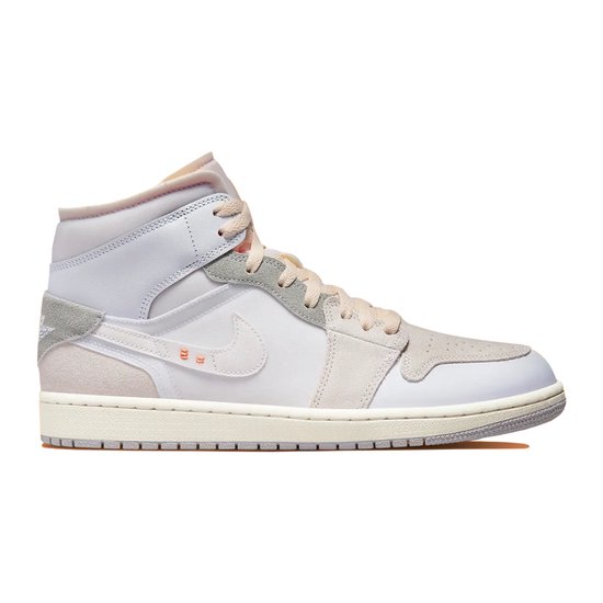 Nike Air Jordan 1 Mid SE Craft Inside Out White Grey (Maat 42 / US